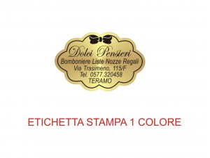 Etichette adesive per bomboniere e confetterie (mm 29x20)  (cod.28H)